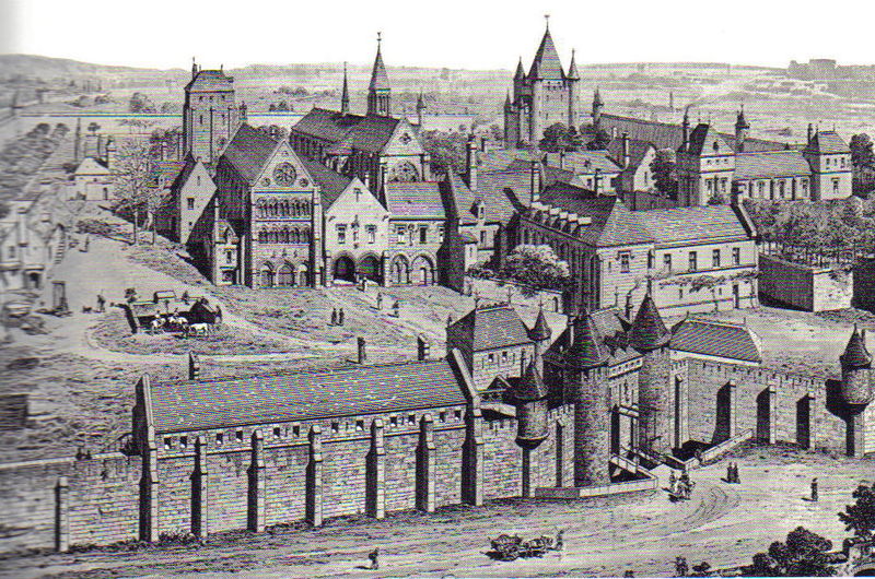 Temple vue générale enclos Temple vue générale enclos