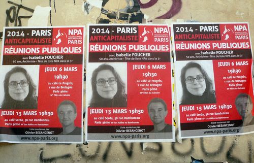 Affiches sauvages npa 05 03 14